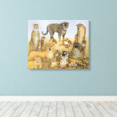 大きな猫 キャンバスプリント (インサイチュ (ウッドフロア))