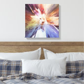 大きな猫 キャンバスプリント (インサイチュ (寝室))