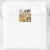 大きな猫 スクエアシール (バッグ)