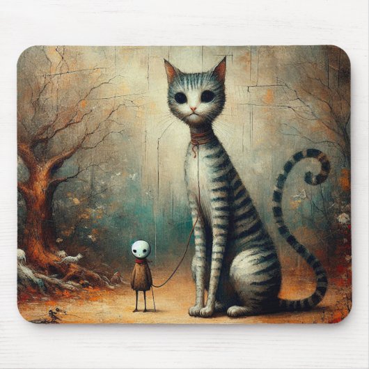 大きな猫 マウスパッド (正面)