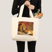 大きな猫- 6 ラージトートバッグ (正面(商品))