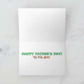 大きな猿とのつながりはない!父の日 カード (内部)