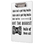 大きな玉の糸・編み物工芸品 クリップボード (左)