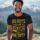 大きな男の子は強力なトラックが大好きだ Tシャツ