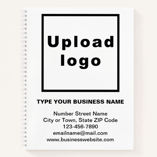 大きな白いスパイラルノートブックのビジネスブランド ノートブック (正面)