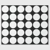 大きな白いドット ラッピングペーパー (フラット)