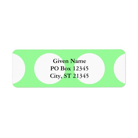 大きな白いドット ラベル (正面)