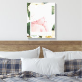 大きな白いフローラフレームキャンバス印刷 キャンバスプリント (インサイチュ (寝室))