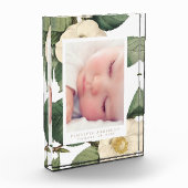 大きな白いヴィンテージフローラフォトブロックフレーム フォトブロック (左)