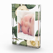 大きな白いヴィンテージフローラフォトブロックフレーム フォトブロック (右)