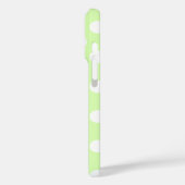 大きな白い水玉模様と素敵なライトグリーン Case-Mate iPhoneケース (裏面 / 左)