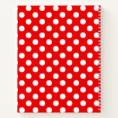 大きな白い水玉模様 ノートブック (裏面)