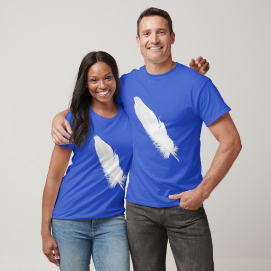大きな白い羽のシルエット Tシャツ (ユニセックス)