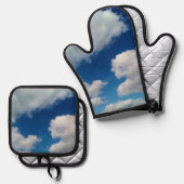 大きな白い雲 鍋つかみ&鍋敷きセット (正面/裏面)