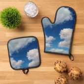 大きな白い雲 鍋つかみ&鍋敷きセット (トップダウン)