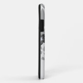 大きな白と黒のはっきりしたダマスク Case-Mate iPhoneケース (裏面/右)