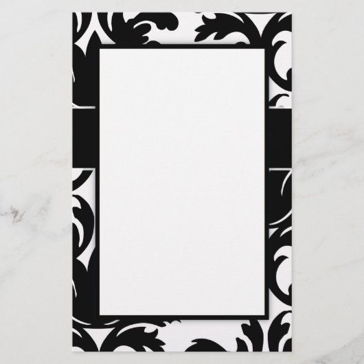 大きな白と黒のダマはっきりしたスクデザイン 便箋 (正面)