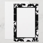 大きな白と黒のダマはっきりしたスクデザイン 便箋 (正面/裏面)