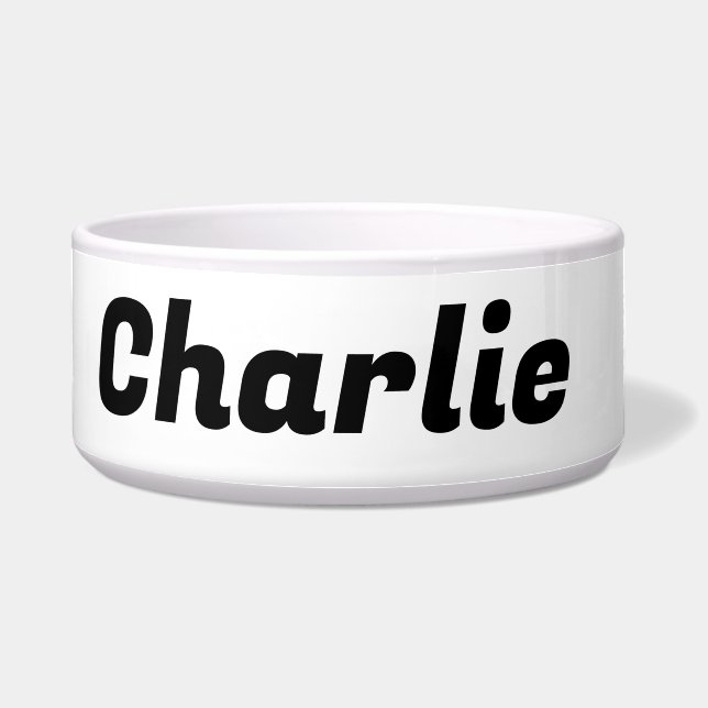 大きな白カスタムい犬丼 ボウル (正面)