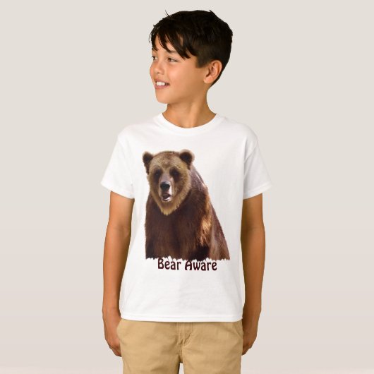 大きな白熊の野生動物アートギフト Tシャツ (正面フル)