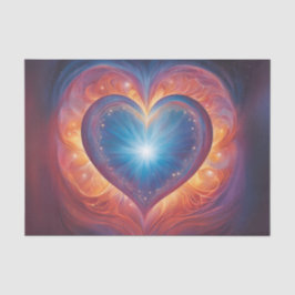 大きな白熱［赤熱］光を放つハート分離組織 薄葉紙