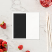 大きな白黒の中央 スタンダードカクテルナプキン (インサイチュ)