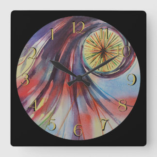 大きな目がバッククロックを返す スクエア壁時計