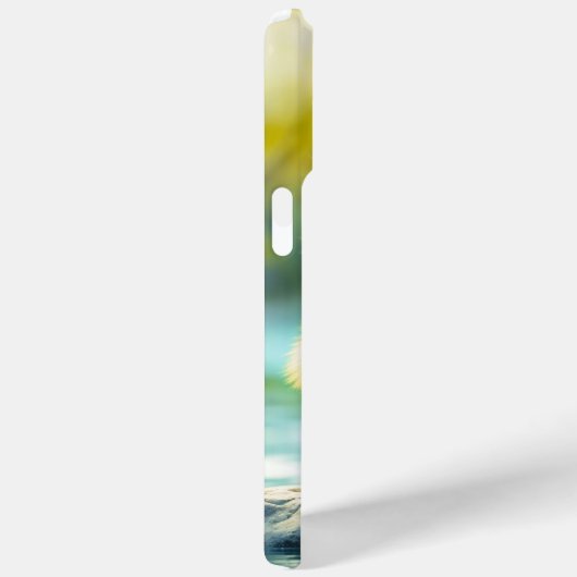 大きな目が岩に立つかわいいフワフワの雛 Case-Mate iPhoneケース (裏面 / 右)