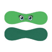 大きな目でグリーンボール顔野球 野球ボール (パネル)