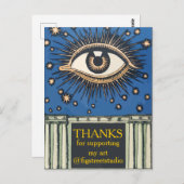 大きな目で感謝、テキストを編集 ポストカード (正面/裏面)