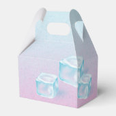 大きな目と可愛いペンギン氷の赤ちゃん女の子シャワー フェイバーボックス (裏面サイド)