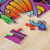 大きな目と蝶 ジグソーパズル (側面)