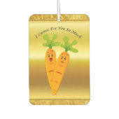 大きな目と行くスマイルを持つ漫画のニンジン カーエアーフレッシュナー (正面)