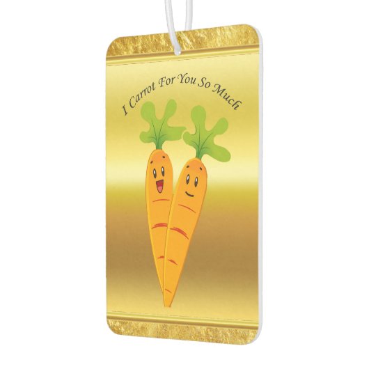 大きな目と行くスマイルを持つ漫画のニンジン カーエアーフレッシュナー (左)