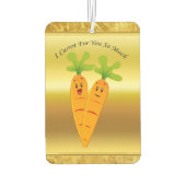 大きな目と行くスマイルを持つ漫画のニンジン カーエアーフレッシュナー (裏面)