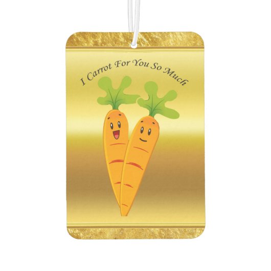 大きな目と行くスマイルを持つ漫画のニンジン カーエアーフレッシュナー (裏面)