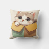 大きな目のかわいいキャラクター子猫 クッション (裏面)