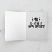 大きな目のかわいい子猫誕生日 カード (内部)