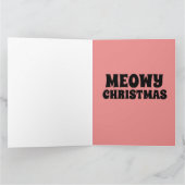 大きな目のかわいい猫キッテンアートクリスマスカード カード (内部)