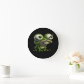 大きな目のキャラクターフロッグ ラウンド壁時計 (ホーム)