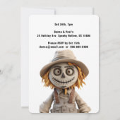 大きな目のハロウィーンかかしパーティー 招待状 (裏面)