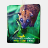 大きな目のポッサム セラミックオーナメント (左)