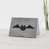大きな目の可愛いハロウィーンこうもり カード (裏面)
