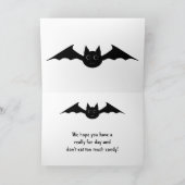 大きな目の可愛いハロウィーンこうもり カード (内部)