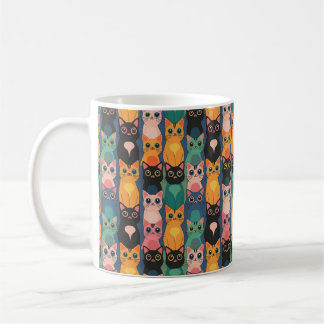 大きな目の子猫のパレード コーヒーマグ コーヒーマグカップ