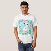 大きな目の子猫 Tシャツ (正面フル)