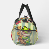 大きな目の熱帯雨林の漫画の友だち ダッフルバッグ (右)