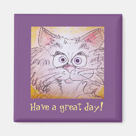 大きな目の猫マグネット マグネット