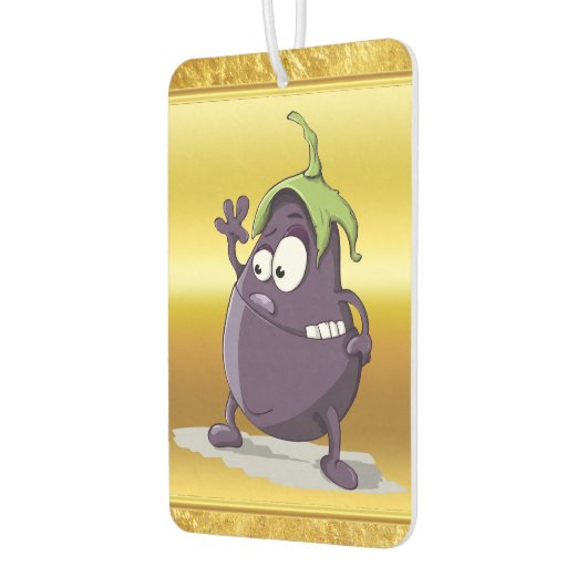 大きな目の緑の髪の漫画ナス2 カーエアーフレッシュナー (左)