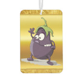 大きな目の緑の髪の漫画ナス2 カーエアーフレッシュナー (裏面)